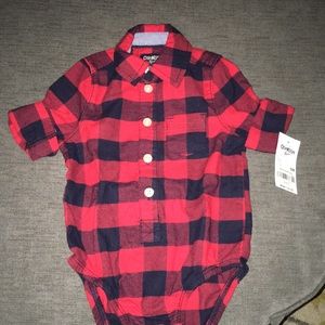Oshkosh bigosh plaid onesie